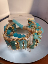 Load image into Gallery viewer, Gold Tone Multi Strand Stretch Bracelet - Unique Inspirations by Tracy and Anna