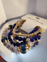 Load image into Gallery viewer, Gold Tone Multi Strand Stretch Bracelet - Unique Inspirations by Tracy and Anna