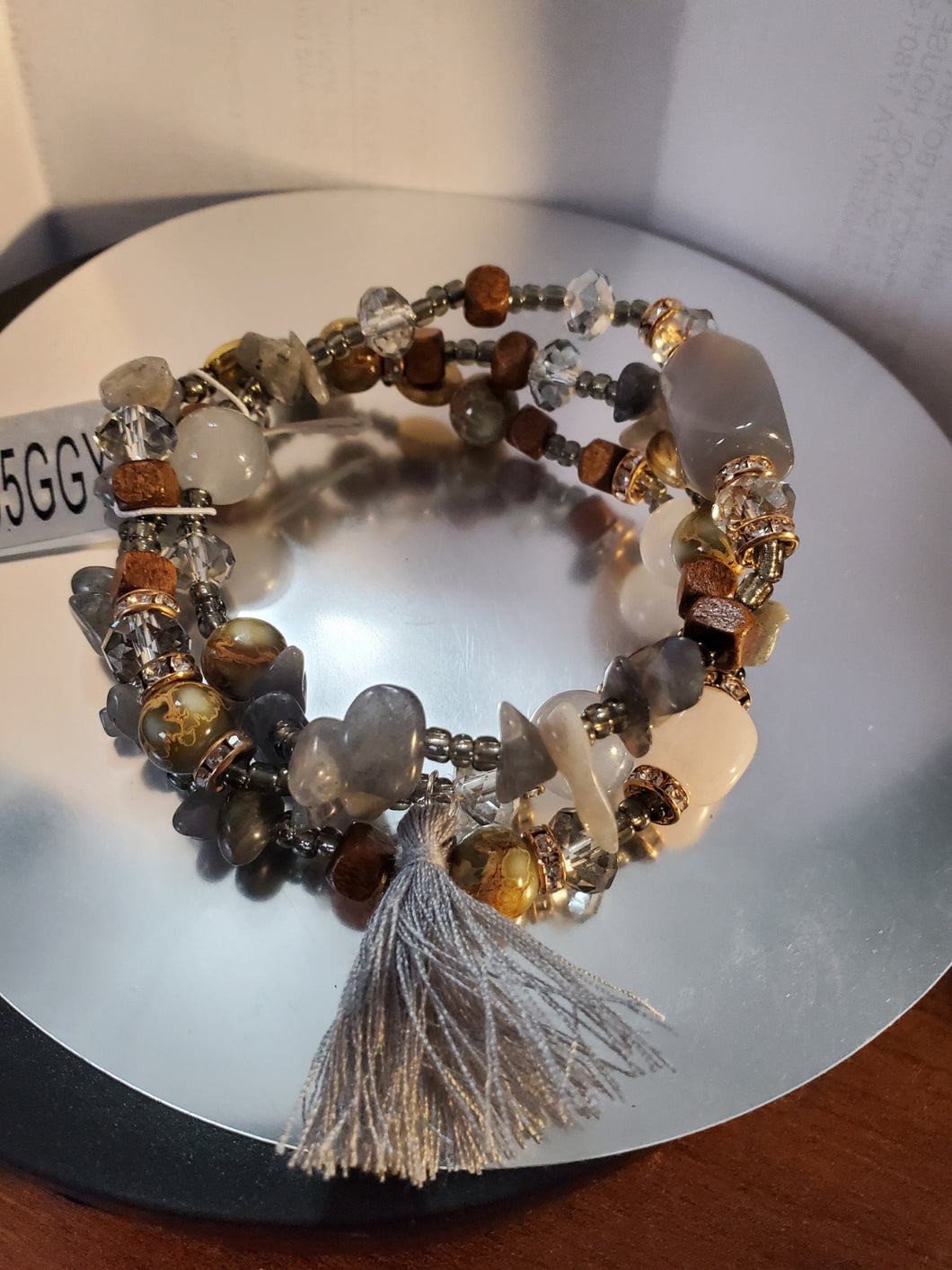 3 Strand Purple Bracelet w/Tassel - Unique Inspirations by Tracy and Anna