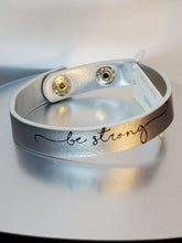 Load image into Gallery viewer, BE STRONG FAUX LEATHER CUFF BRACELET - Unique Inspirations by Tracy and Anna