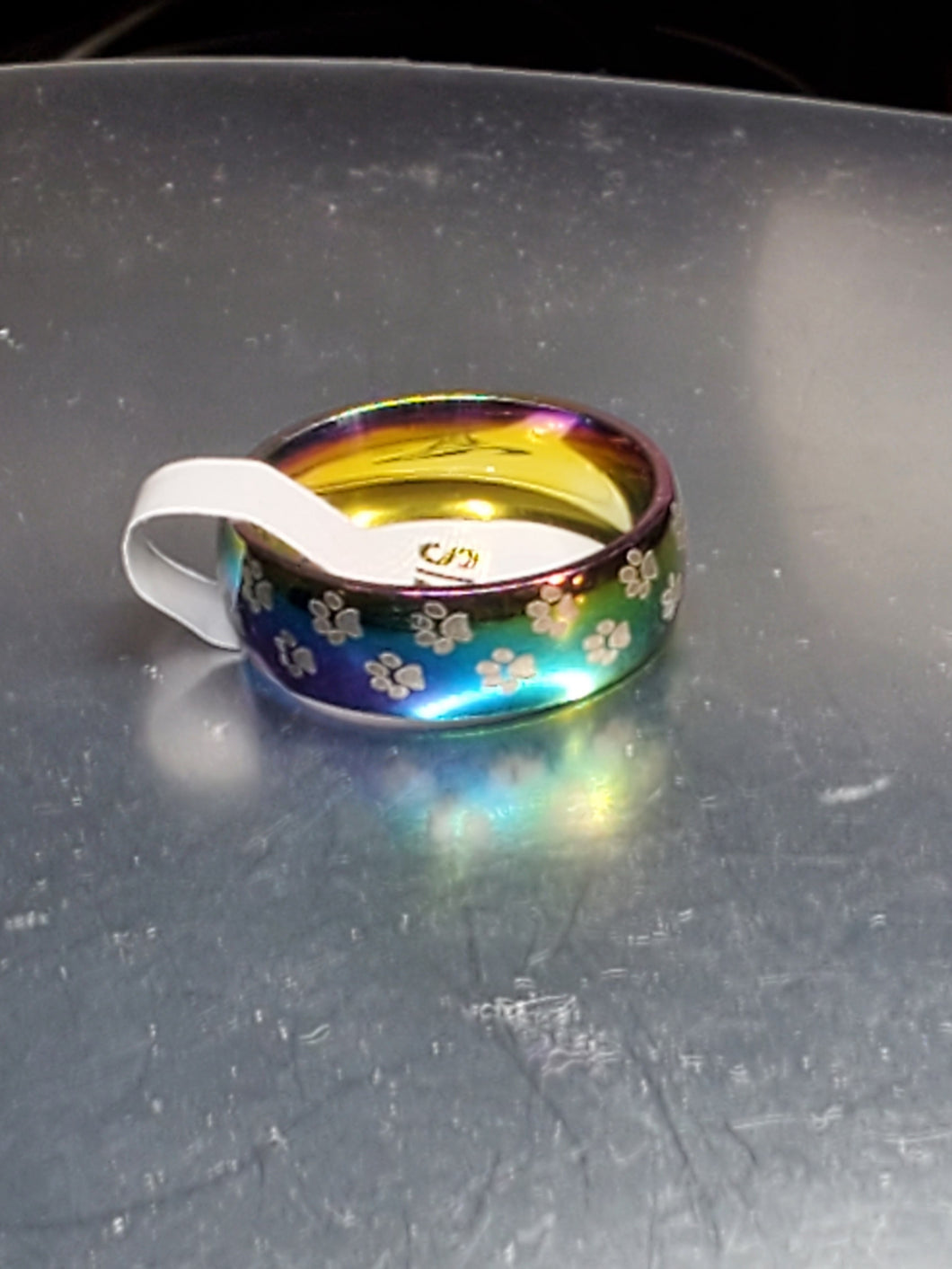 Rainbow Paw Print Ring - Unique Inspirations by Tracy and Anna