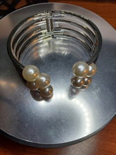 Load image into Gallery viewer, Hinged Cuff Bracelet w/Pearls - Unique Inspirations by Tracy and Anna