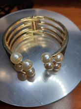 Load image into Gallery viewer, Hinged Cuff Bracelet w/Pearls - Unique Inspirations by Tracy and Anna
