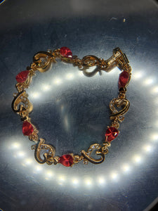 Heart & Rhinestone Clasp Bracelet - Unique Inspirations by Tracy and Anna
