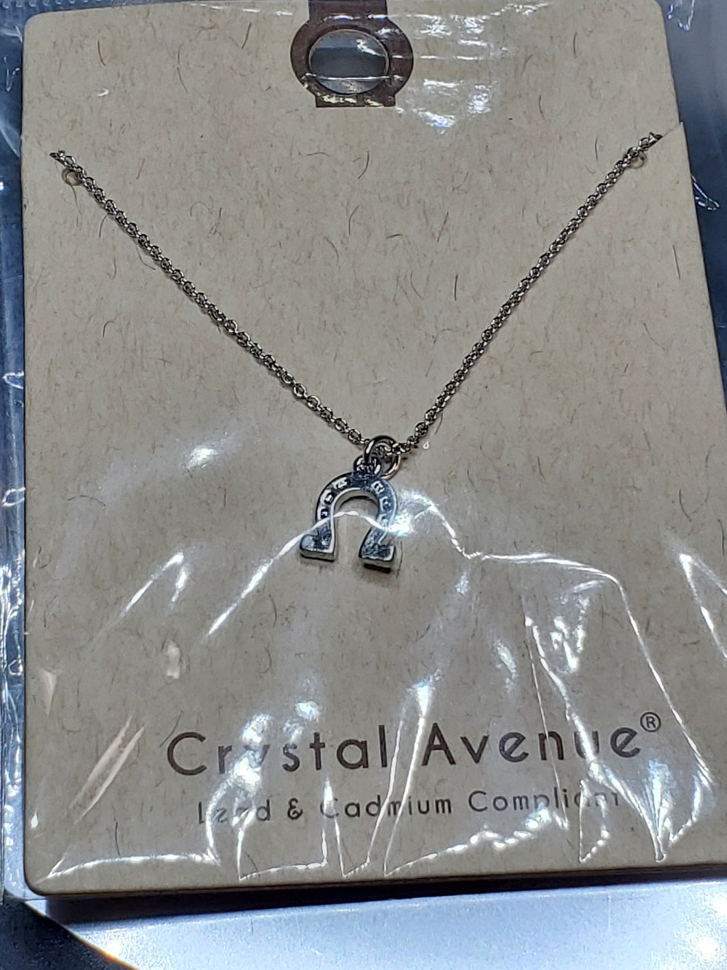 Petite Silvertone Horseshoe Pendant Necklace - Unique Inspirations by Tracy and Anna