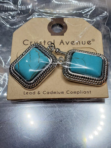 Turquoise Missouri Valley Earrings - Unique Inspirations by Tracy and Anna