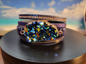 Blue Druzy Magnetic Bracelet - Unique Inspirations by Tracy and Anna
