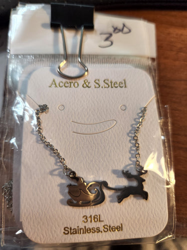 Sleigh and Reindeer Necklace - Unique Inspirations by Tracy and Anna