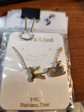 Load image into Gallery viewer, Sleigh and Reindeer Necklace - Unique Inspirations by Tracy and Anna