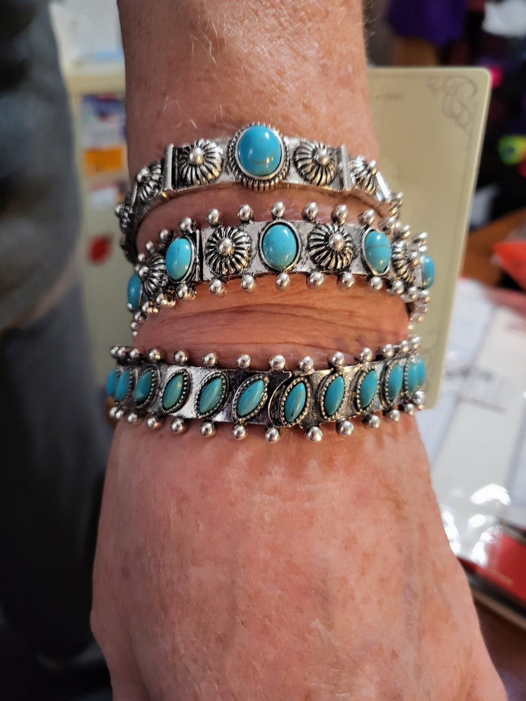 Turquoise Willow Rock Bracelet Set