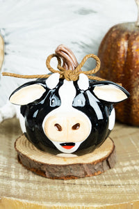 Country Cow Ceramic Pumpkin