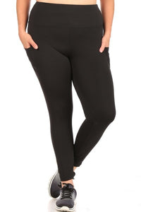 Plus Size Black Yoga Leggings Sports - Unique Inspirations by Tracy and Anna