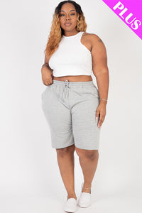 BP3417X-A Plus Size French Terry Shorts - Unique Inspirations by Tracy and Anna