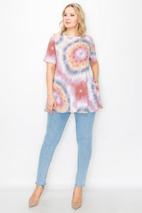 PLUS SIZE SHORT SLEEVES TIE DYE - Unique Inspirations by Tracy and Anna