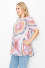 Load image into Gallery viewer, PLUS SIZE SHORT SLEEVES TIE DYE - Unique Inspirations by Tracy and Anna