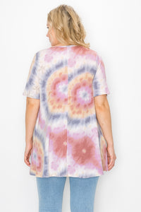 PLUS SIZE SHORT SLEEVES TIE DYE - Unique Inspirations by Tracy and Anna