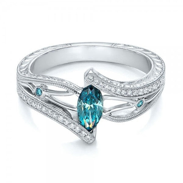 S925 STERLING SILVER BLUE TOPAZ RING - Unique Inspirations by Tracy and Anna