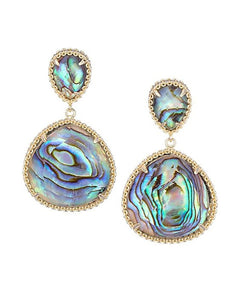ABALONE SHELL GOLD EARRINGS - Unique Inspirations by Tracy and Anna
