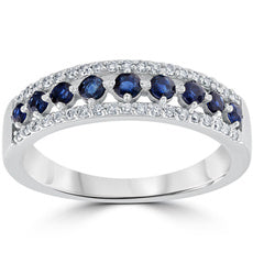 Exquisite 0.8ct Blue Sapphire Ring 925 Sterling Silver - Unique Inspirations by Tracy and Anna