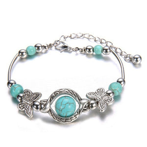 Natural Turquoise Butterfly Bracelet - Unique Inspirations by Tracy and Anna