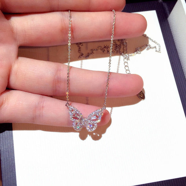 925 sterling silver necklace with butterfly pendant - Unique Inspirations by Tracy and Anna