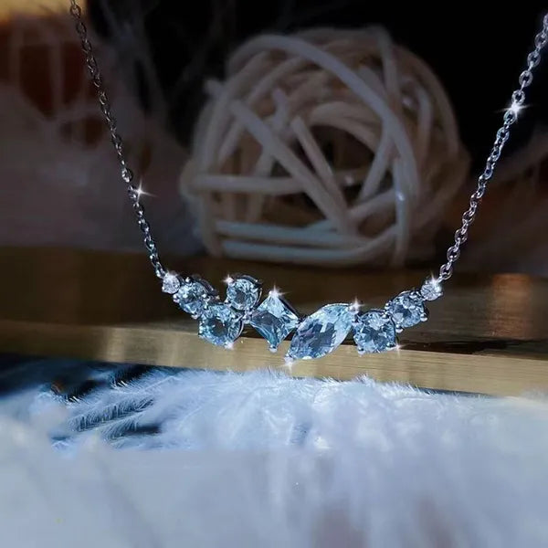 S925 Sterling Silver & Rhinestone Necklace