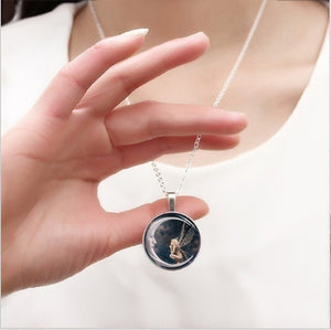 Moon and Angel Necklace - Unique Inspirations by Tracy and Anna