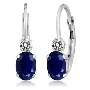 S925 STERLING SILVER SAPPHIRE EARRINGS - Unique Inspirations by Tracy and Anna