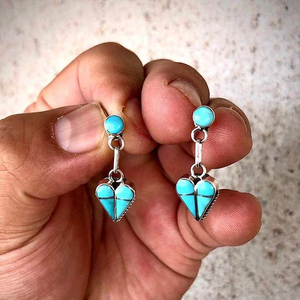 S925 Sterling Silver Turquoise Earrings - Unique Inspirations by Tracy and Anna