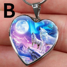 Load image into Gallery viewer, Exquisite Classic Heart-shaped  Indian Wolf Necklace - Unique Inspirations by Tracy and Anna