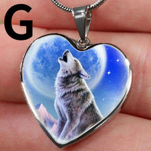 Load image into Gallery viewer, Exquisite Classic Heart-shaped  Indian Wolf Necklace - Unique Inspirations by Tracy and Anna