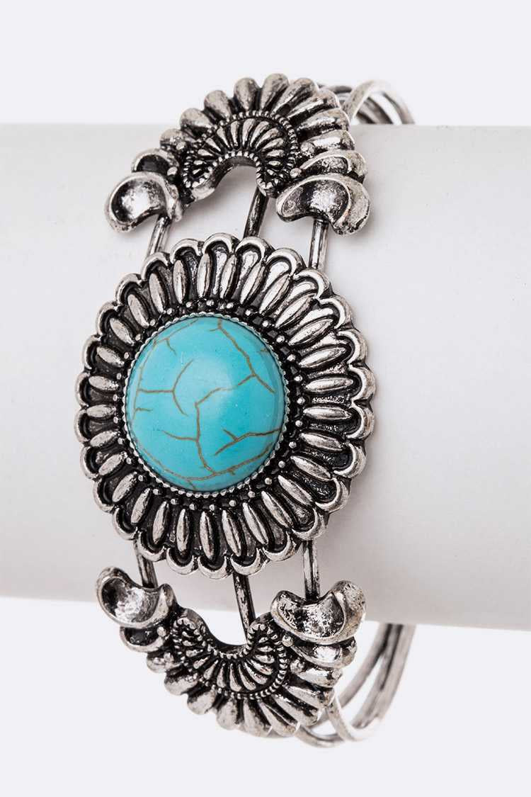 Turquoise Cuff Bracelet - Unique Inspirations by Tracy and Anna