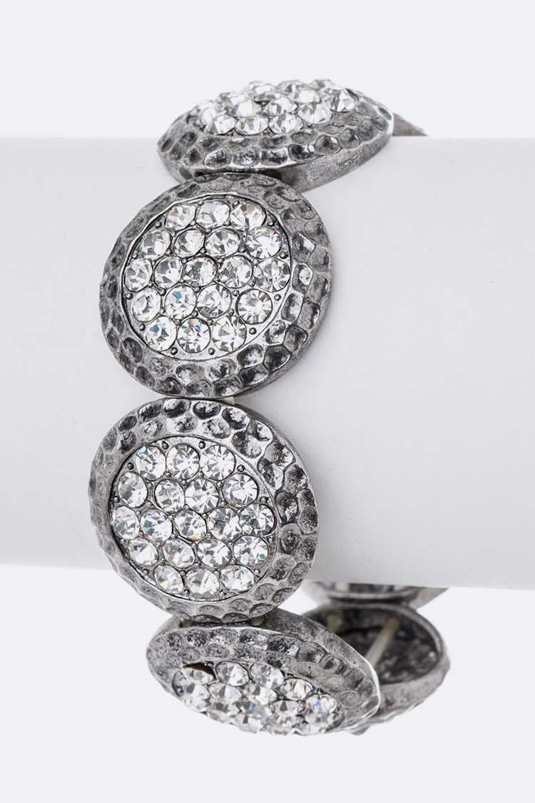 Crystal Disk Stretch Bracelet - Unique Inspirations by Tracy and Anna