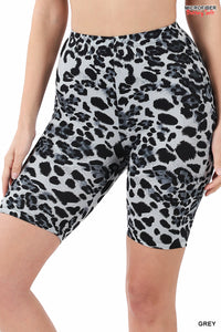 MICROFIBER LEOPARD AND SNAKE PRINT BIKER SHORTS - Unique Inspirations by Tracy and Anna
