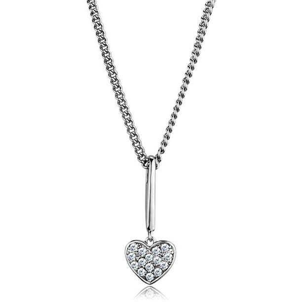 Rhodium Brass Chain Pendant AAA Grade CZ - Unique Inspirations by Tracy and Anna