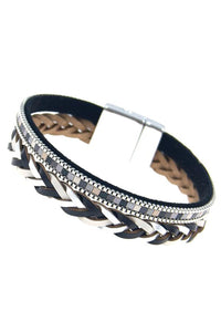 Black Braided Multi-Strand Magnetic Bracelet - Unique Inspirations by Tracy and Anna