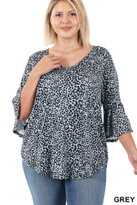 LEOPARD PRINT WATERFALL SLEEVE - Unique Inspirations by Tracy and Anna