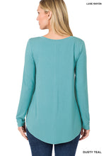 Load image into Gallery viewer, LONG SLEEVE V-NECK LEOPARD POCKET TOP - Unique Inspirations by Tracy and Anna