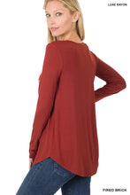 Load image into Gallery viewer, LONG SLEEVE V-NECK LEOPARD POCKET TOP - Unique Inspirations by Tracy and Anna