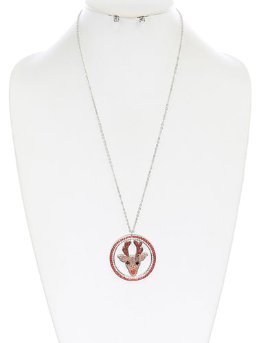 Snowman & Reindeer Beaded Necklace w/Earrings - Unique Inspirations by Tracy and Anna