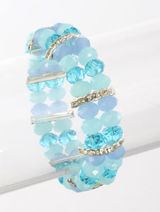 TWO COLOR BLUE FACETED BRACELET - Unique Inspirations by Tracy and Anna