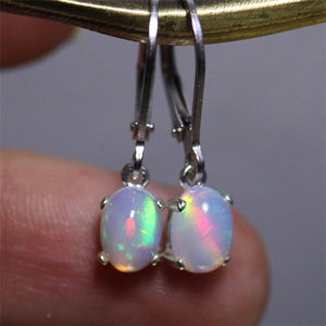 925 STERLING SILVER RAINBOW OPAL EARRINGS - Unique Inspirations by Tracy and Anna