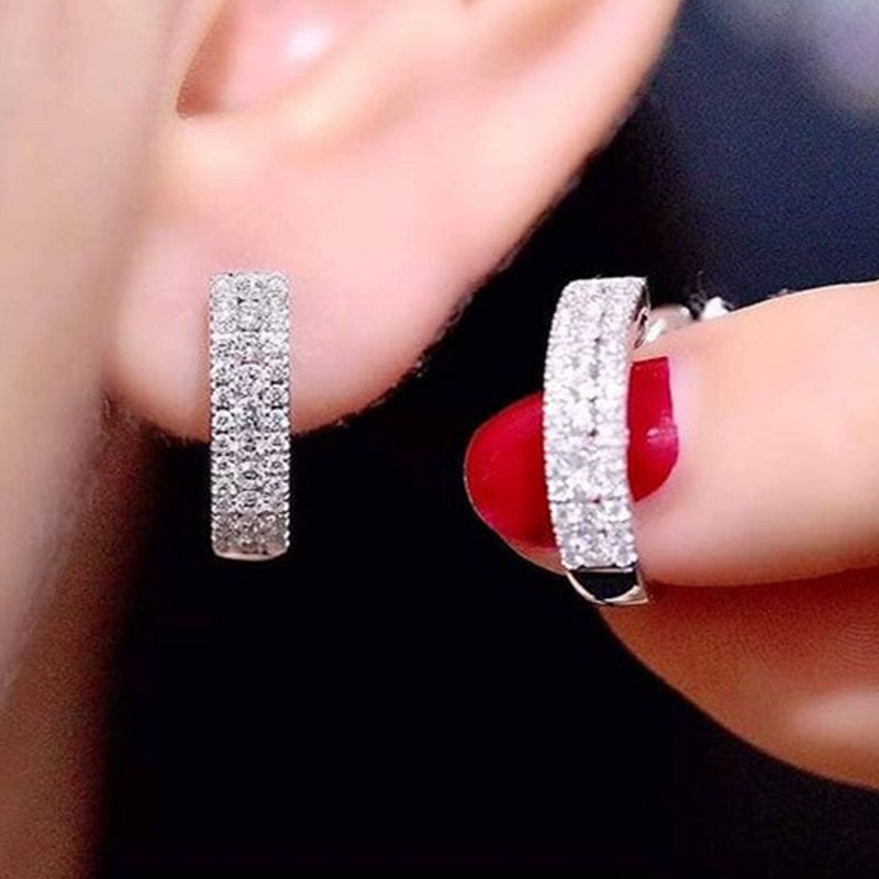RHINESTONE HOOP EARRINGS - Unique Inspirations by Tracy and Anna