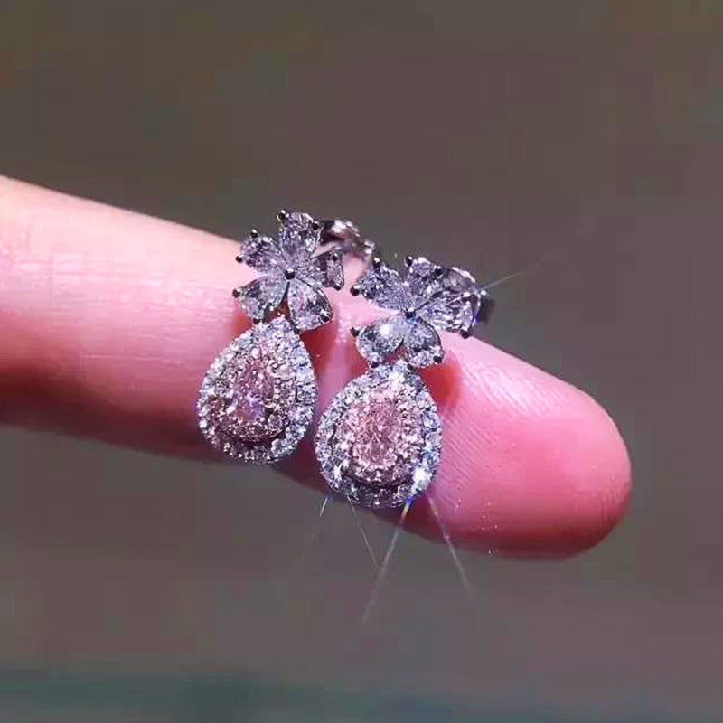 BOW AND PINK TEARDROP EARRINGS - Unique Inspirations by Tracy and Anna