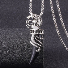 Load image into Gallery viewer, Men&#39;s Sabertooth Stone Necklace