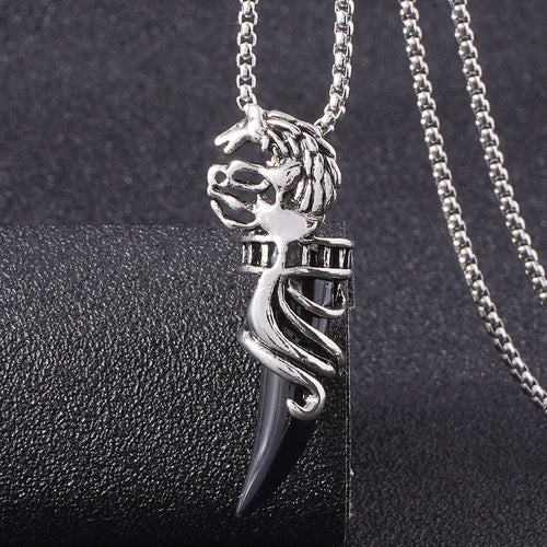 Men's Sabertooth Stone Necklace