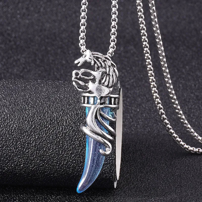 Men's Sabertooth Stone Necklace