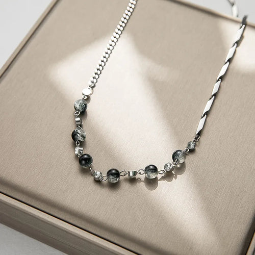 Silver Beaded Necklace