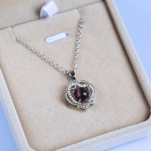 Load image into Gallery viewer, Moonstone Double Heart Necklace