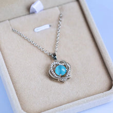 Load image into Gallery viewer, Moonstone Double Heart Necklace